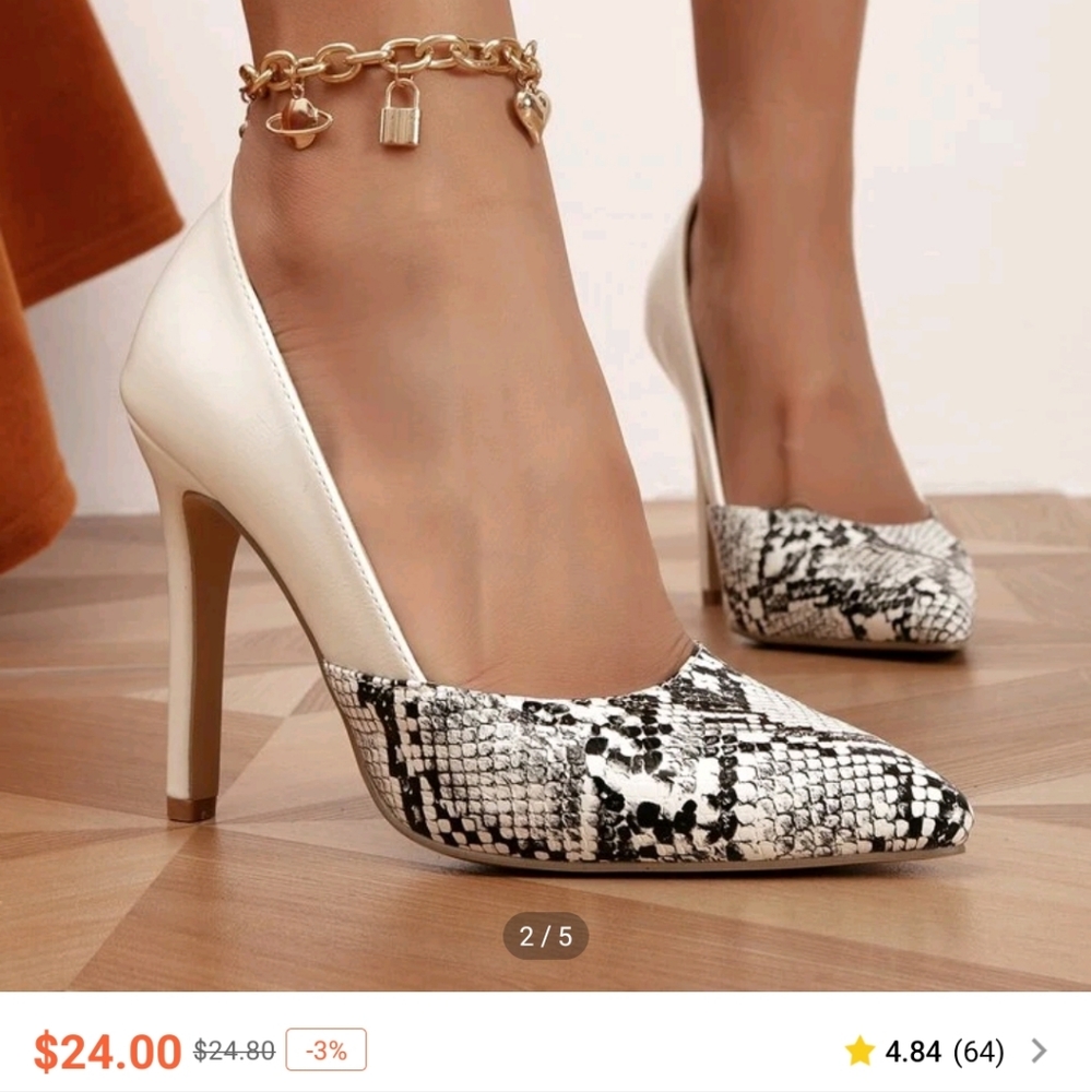 Snakeskin heels